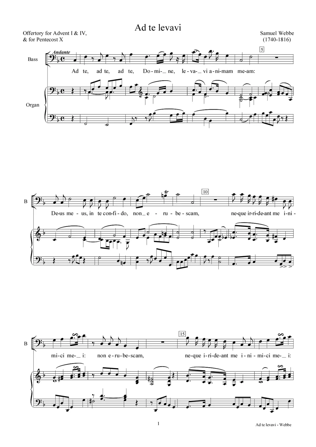Ad te levavi - Page 1
