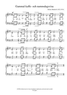 Gammal kaffe- och namnsdagsvisa