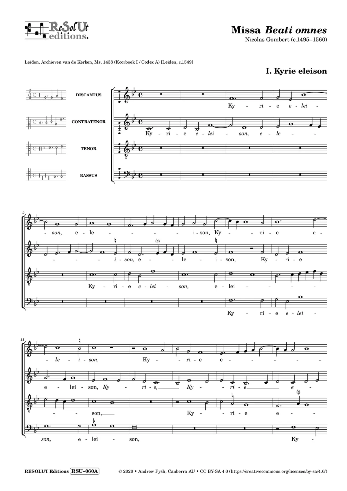 Missa Beati omnes - Page 1