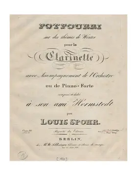 Potpourri for Clarinet and Orchestra in F major