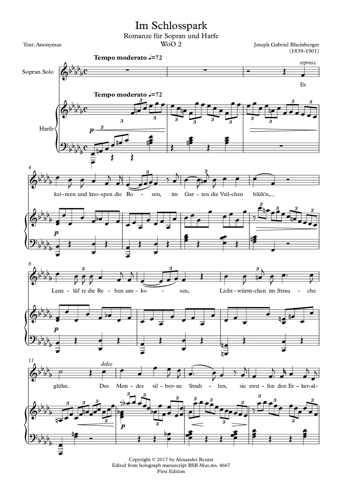 Im Schloßpark, WoO 2 - Page 1