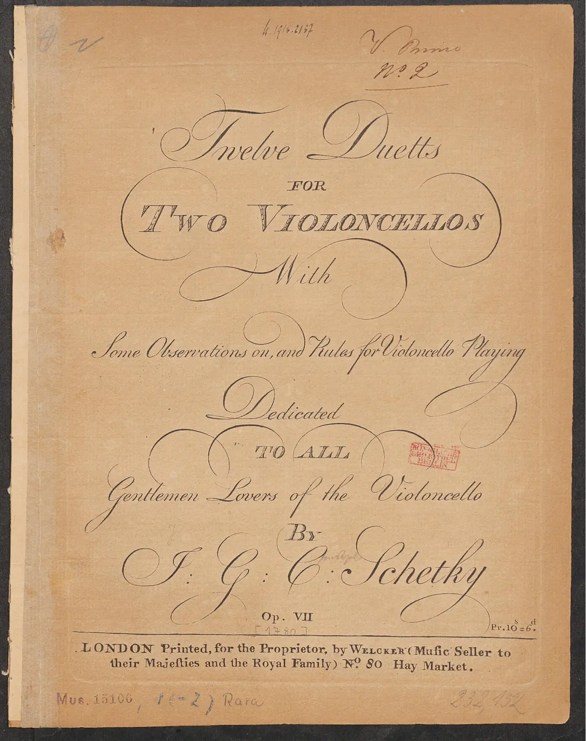 12 Cello Duets, Op.7 - Page 1