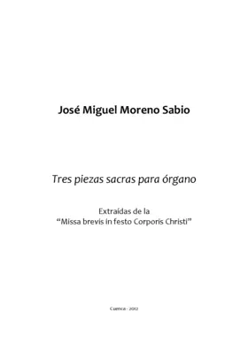 Tres piezas sacras para órgano