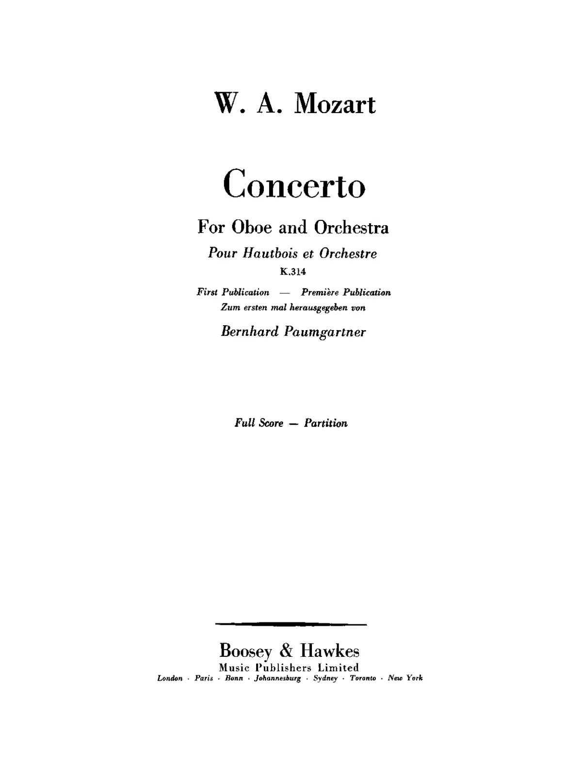 Oboe Concerto in C major - Page 1