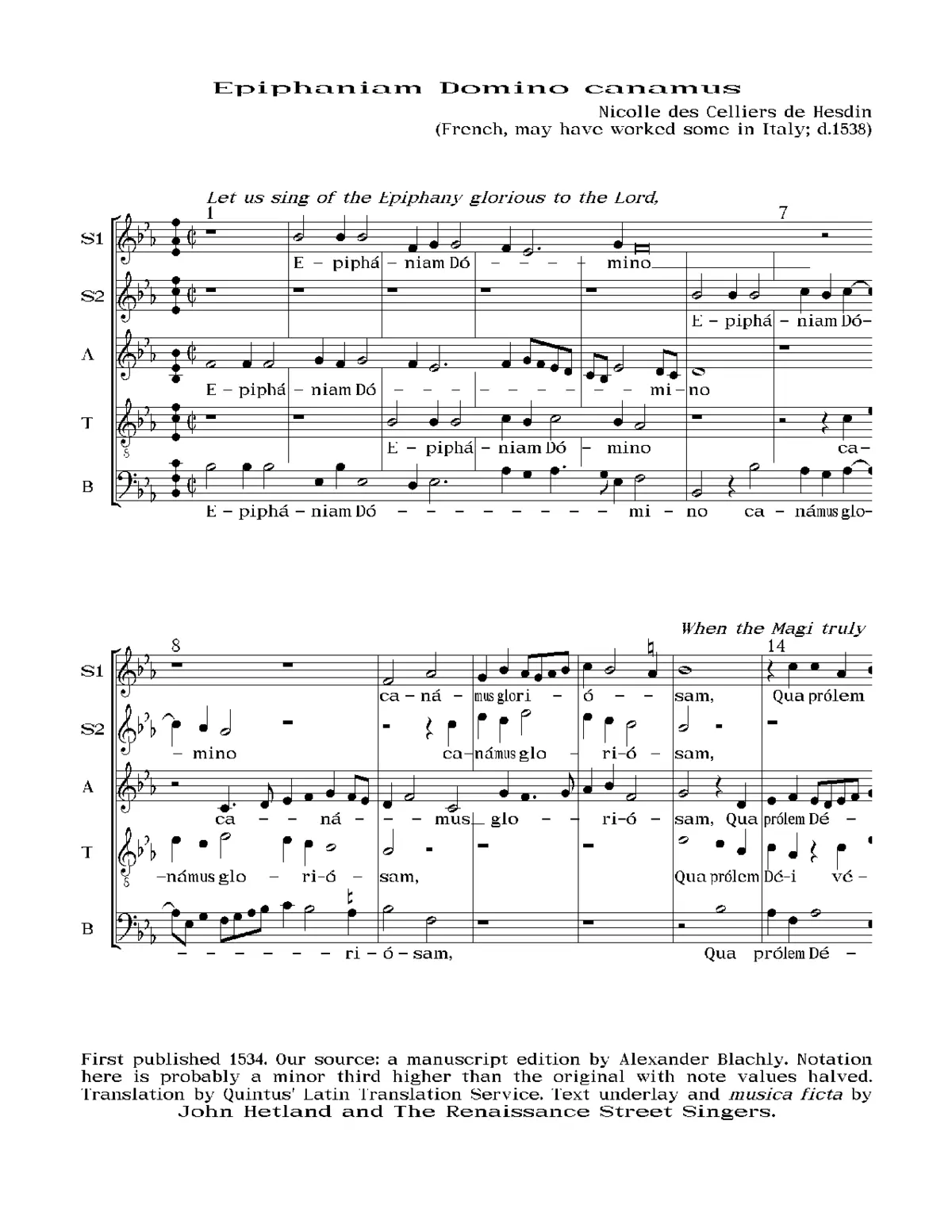 Epiphaniam Domino canamus - Page 1