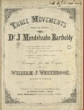 3 Movements Arranged for the Organ