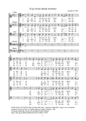 Si je t'avais donné m'amour