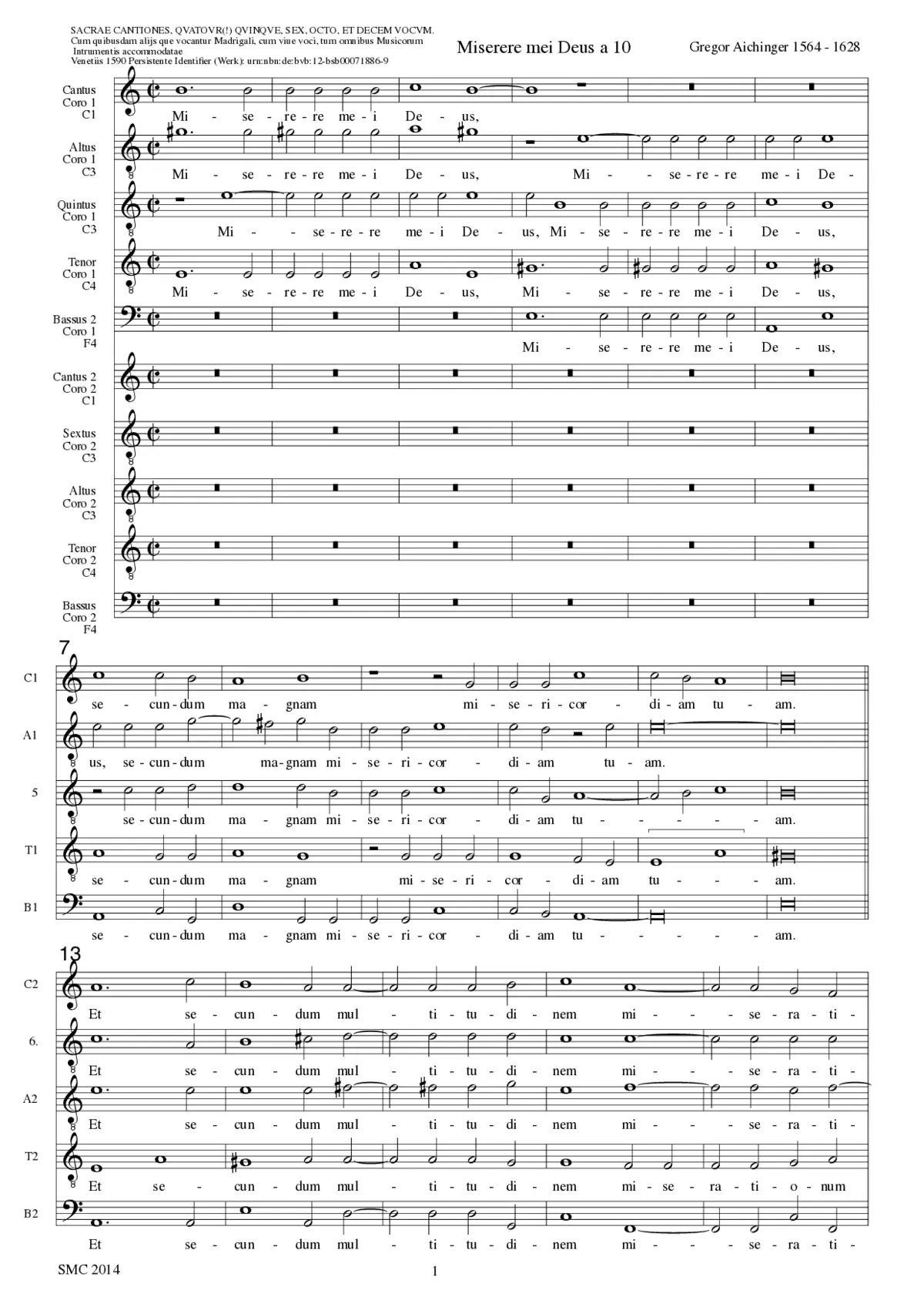 Miserere mei Deus a 10 - Page 1