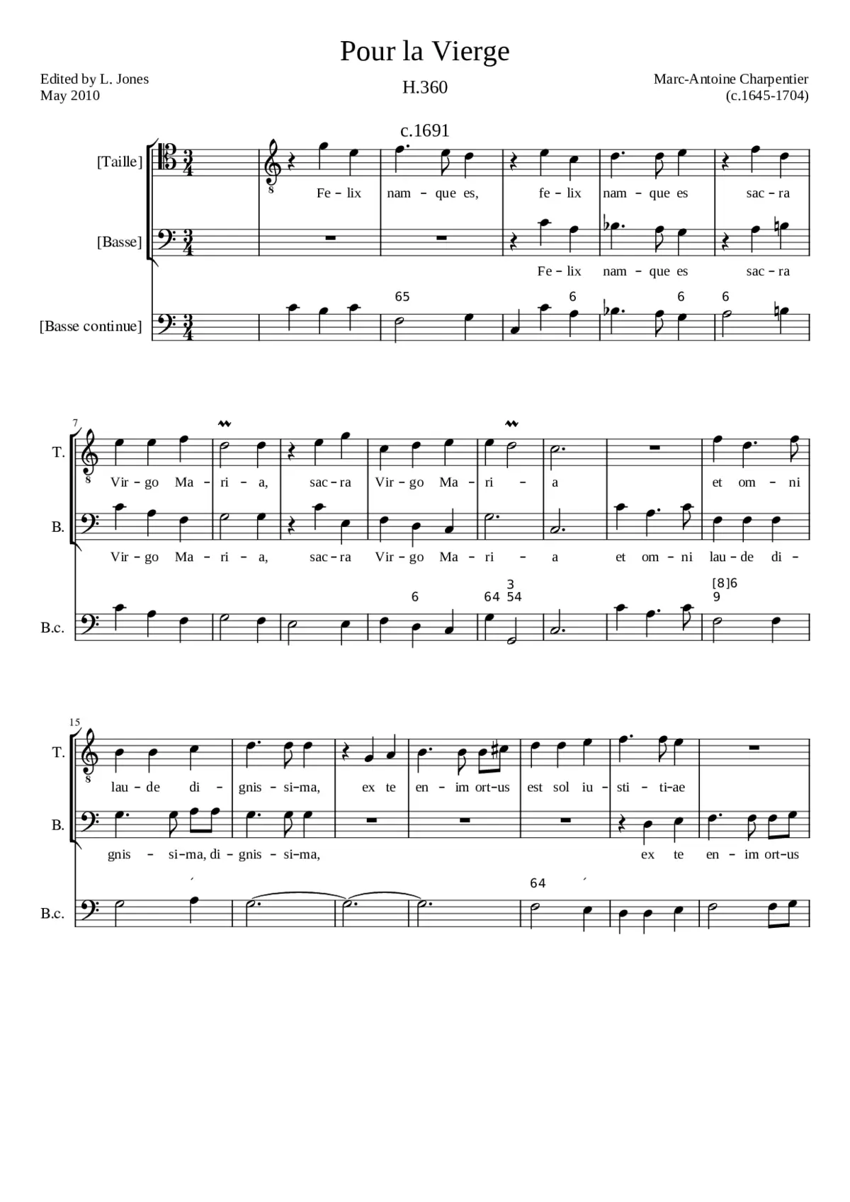 Pour la Vierge (Felix namque) - Page 1