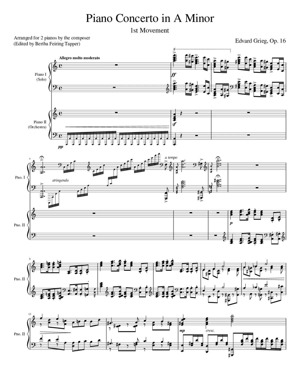 Piano Concerto Op.16 - Page 1