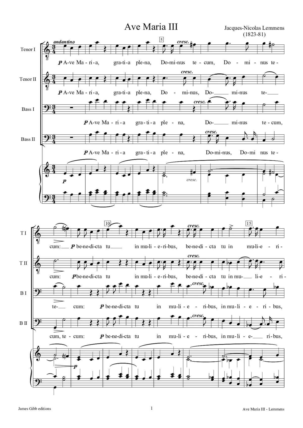 Ave Maria III - Page 1