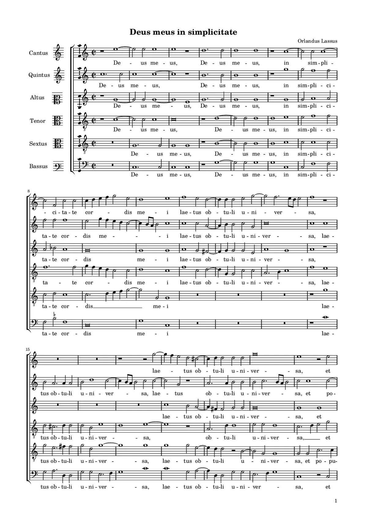 Deus meus in simplicitate - Page 1