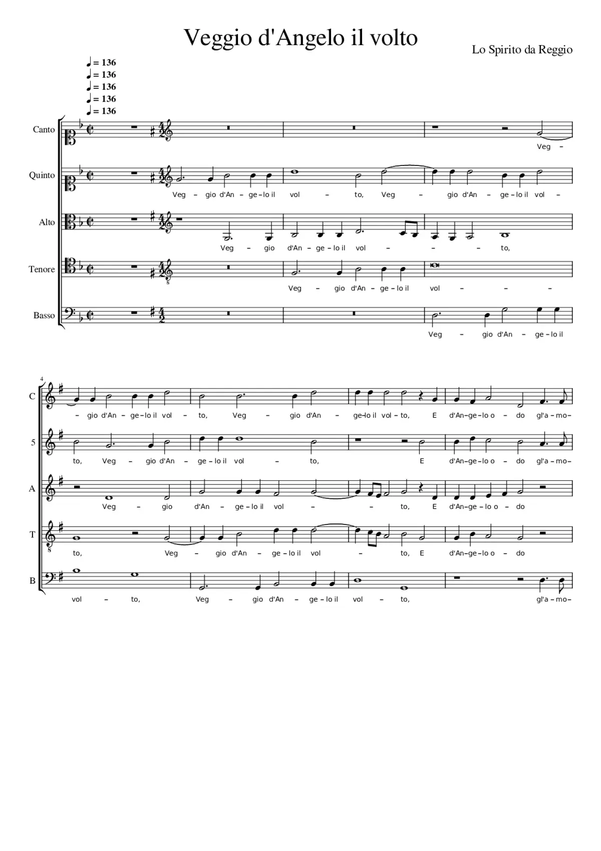 Veggio d'Angelo il volto - Page 1