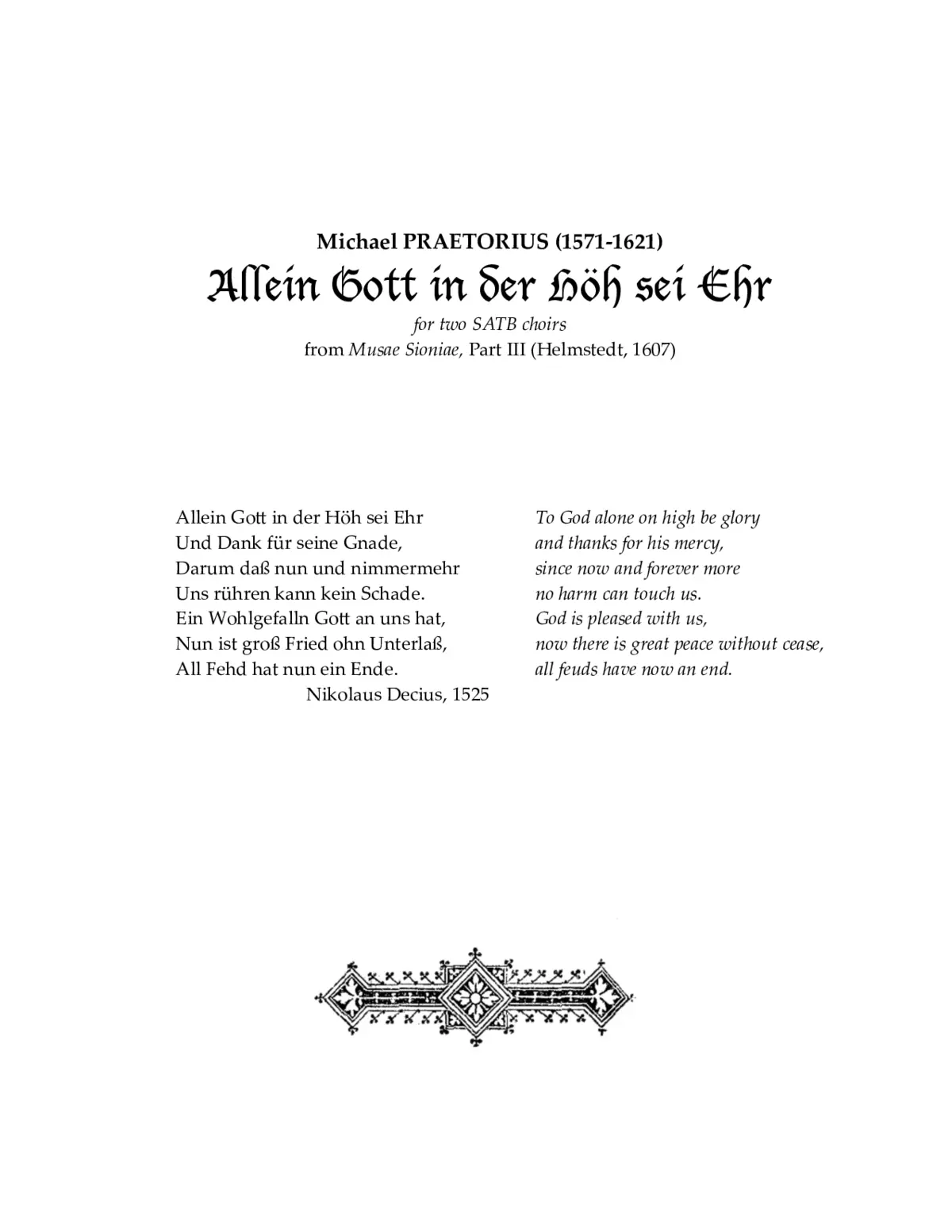 Allein Gott in der Höh sei Ehr a 8 - Page 1