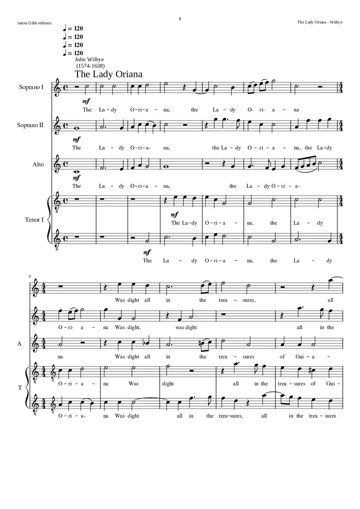 The Lady Oriana - Page 1