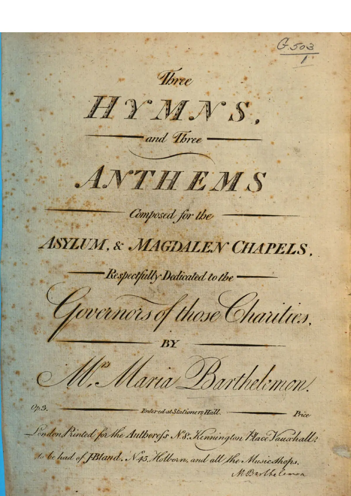 3 Hymns and 3 Anthems - Page 1