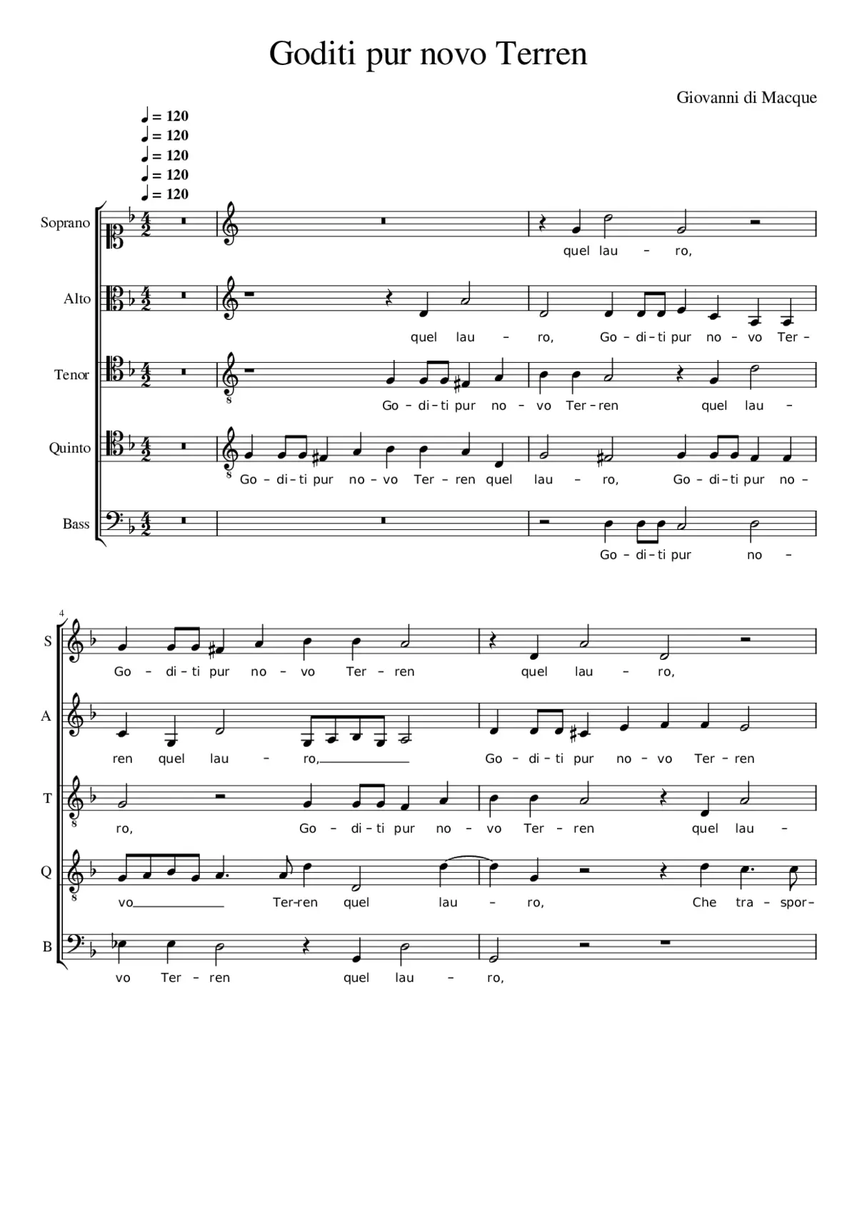 Goditi pur novo Terren quel lauro - Page 1