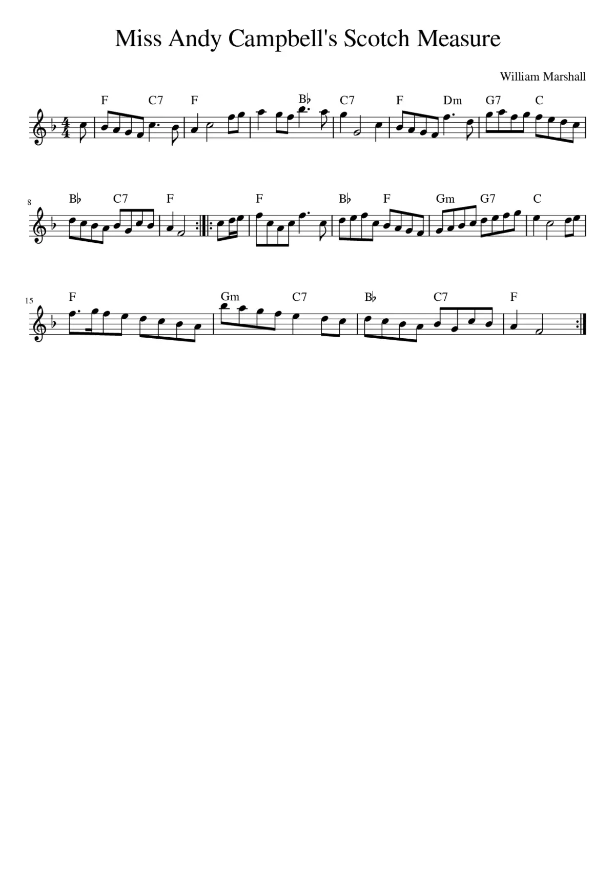 Miss Andy Campbell's Scotch Measure - Page 1