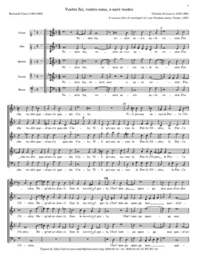 Vostro fui, vostro son e sarò vostro