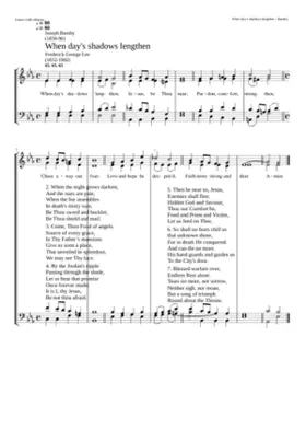 When day's shadows lengthen