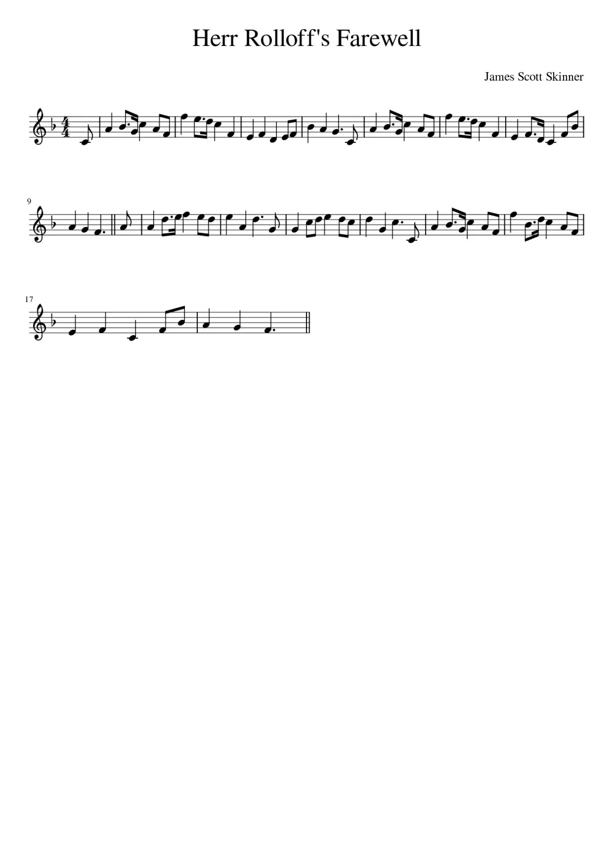 Herr Rolloff's Farewell - Page 1