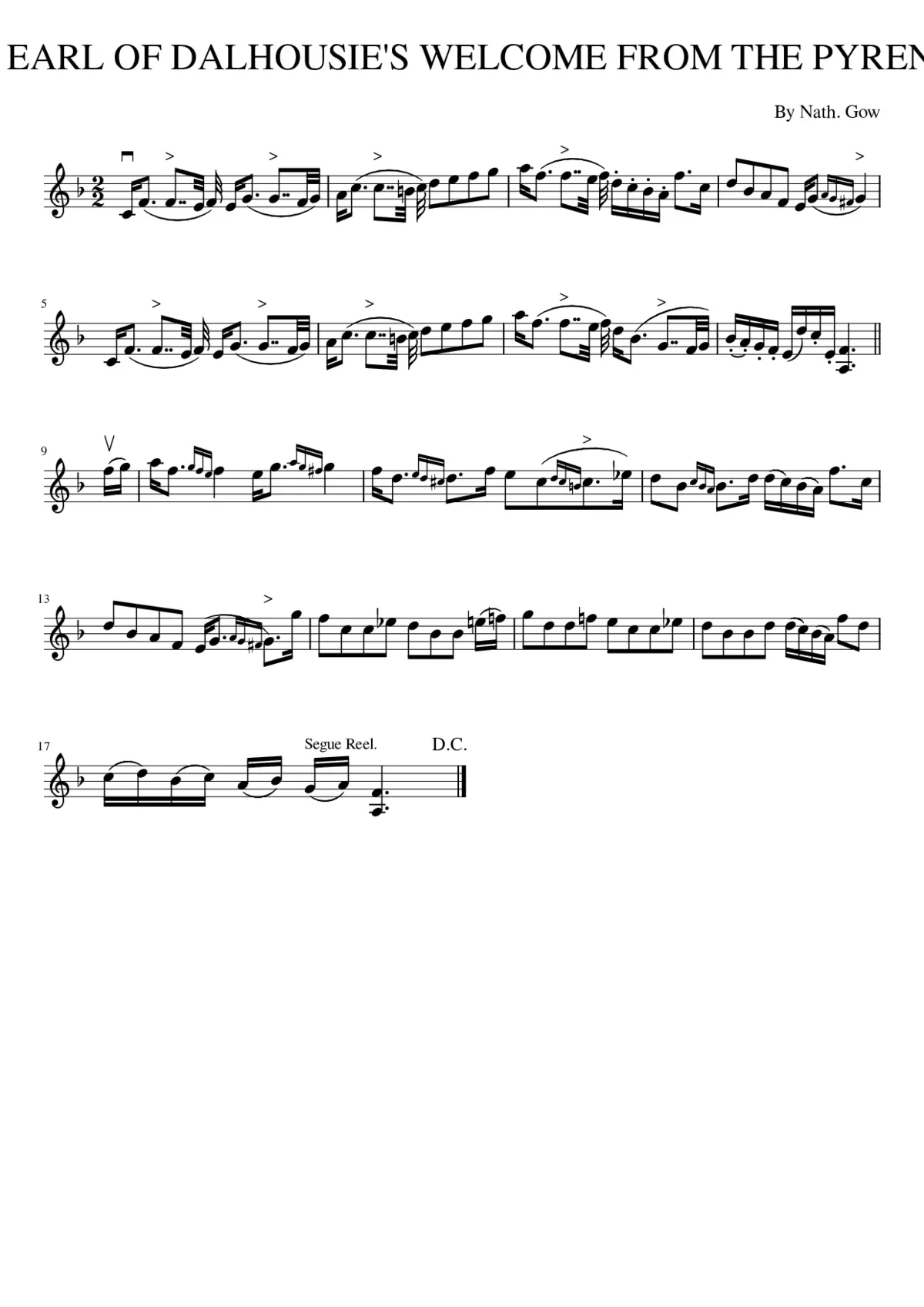 THE EARL OF DALHOUSIE'S WELCOME FROM THE PYRENEES - Page 1