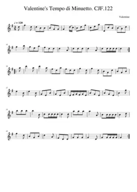 Valentine's Tempo di Minuetto. CJF.122