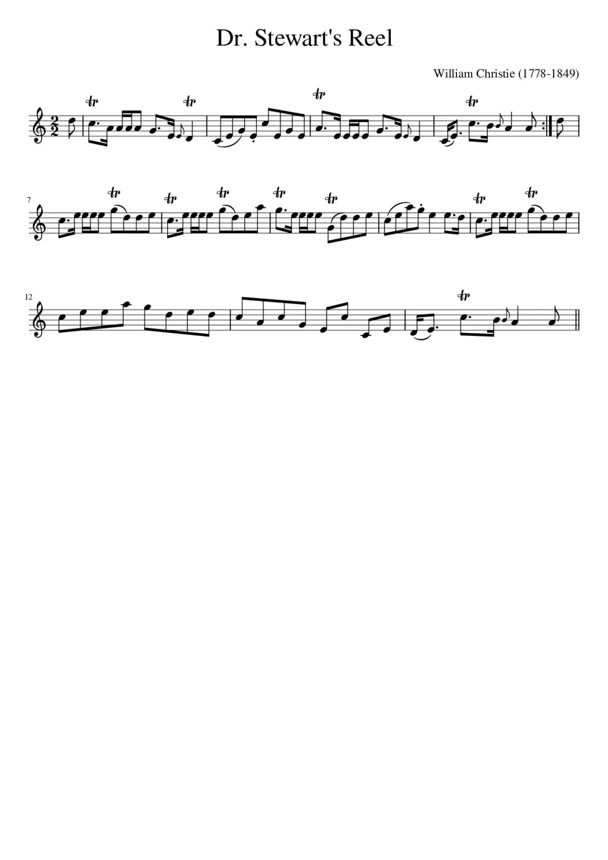 Dr. Stewart's Reel - Page 1