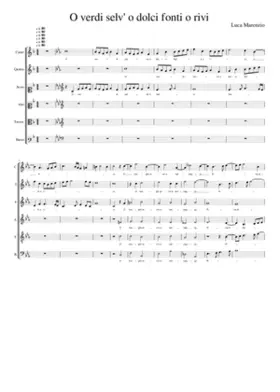 O verdi selv'o dolci fonti o rivi