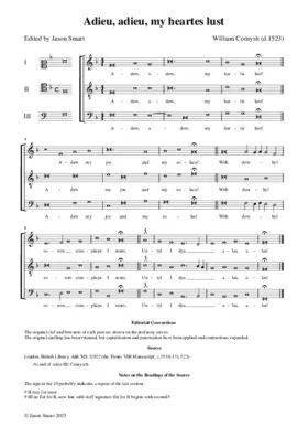 Adew, adew, my hartis lust