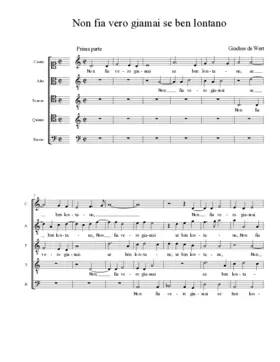 Non fia vero giamai se ben lontano
