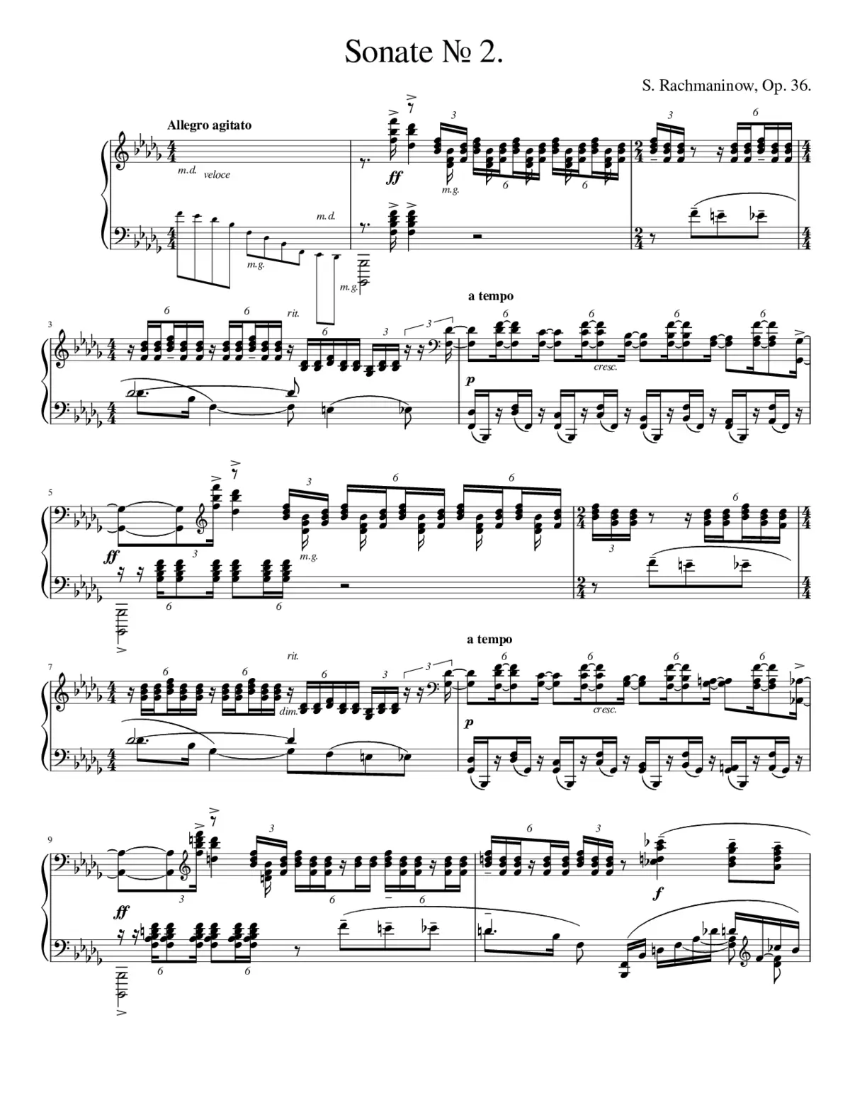 Piano Sonata No.2 Op.36 - Page 1