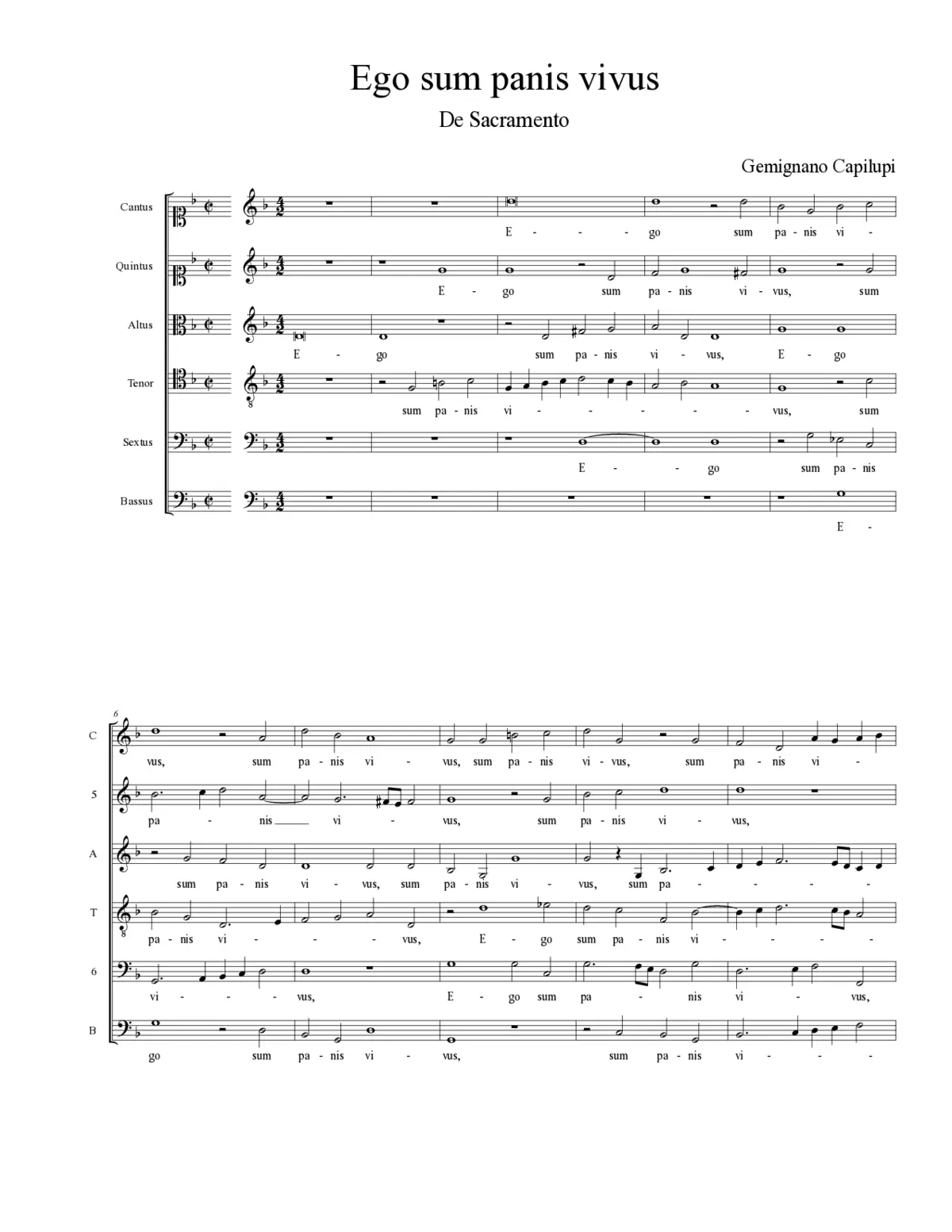 Ego sum panis vivus - Page 1
