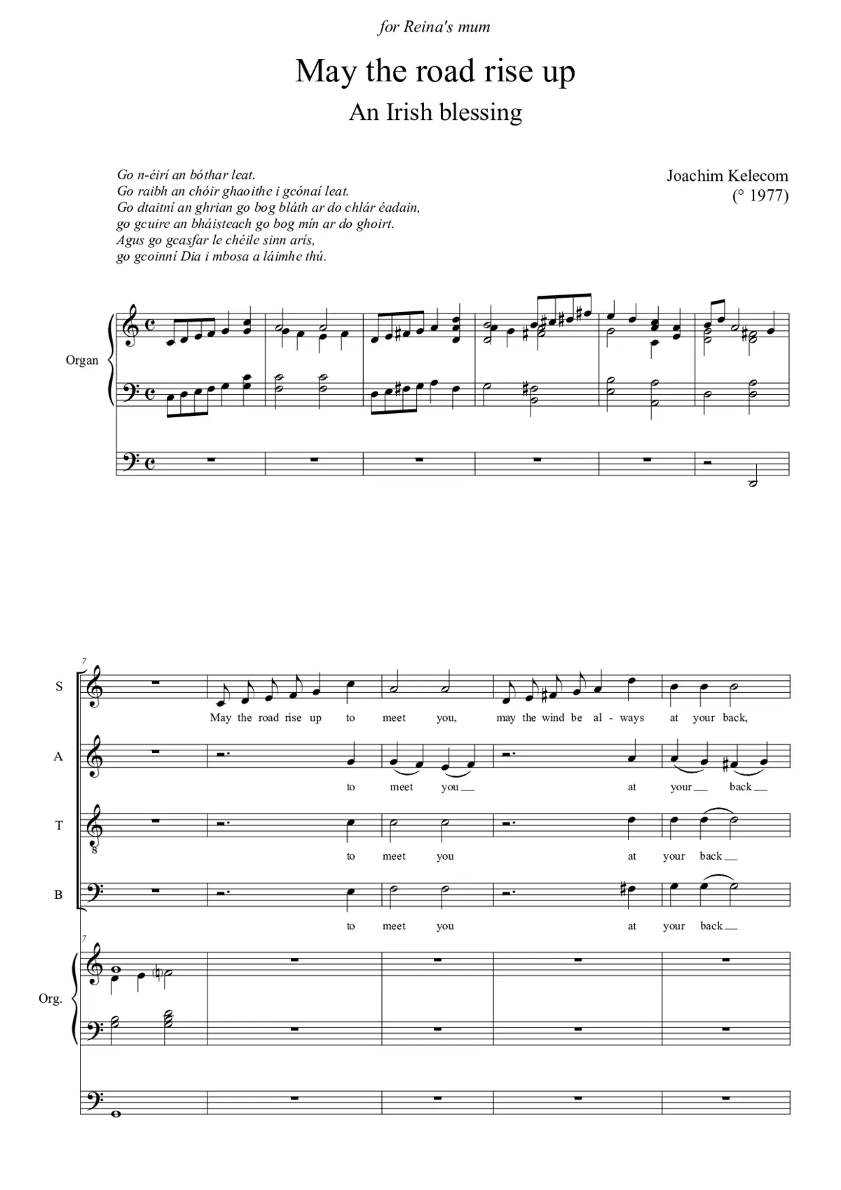 May the road rise up - An Irish blessing - Page 1