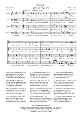 Singet mit Freuden unserm Gott, SWV 178