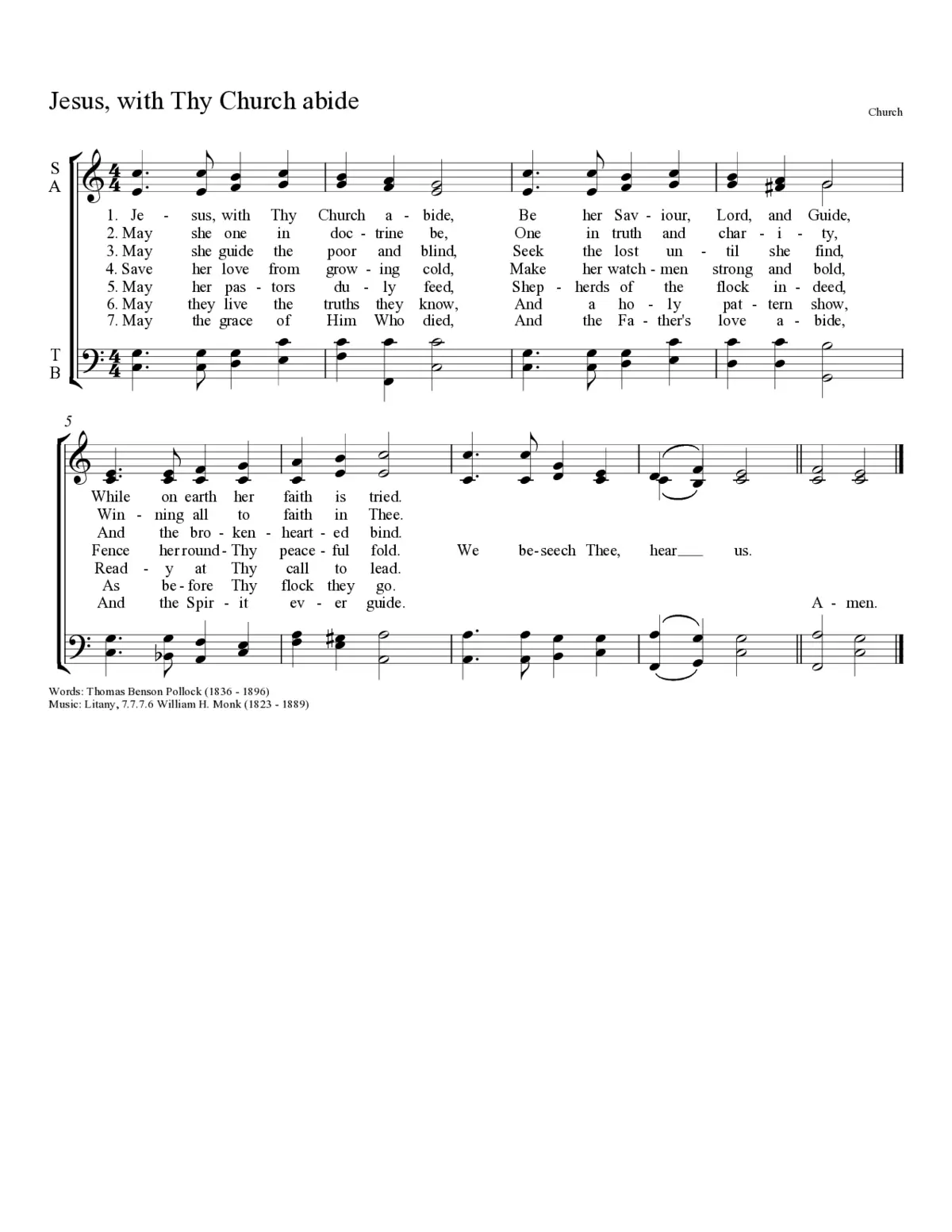 Jesus, with thy church abide - Page 1