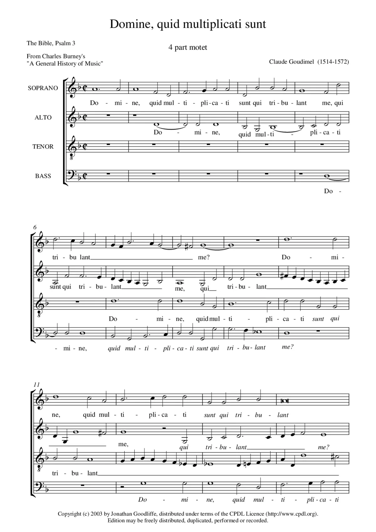 Domine, quid multiplicati sunt - Page 1