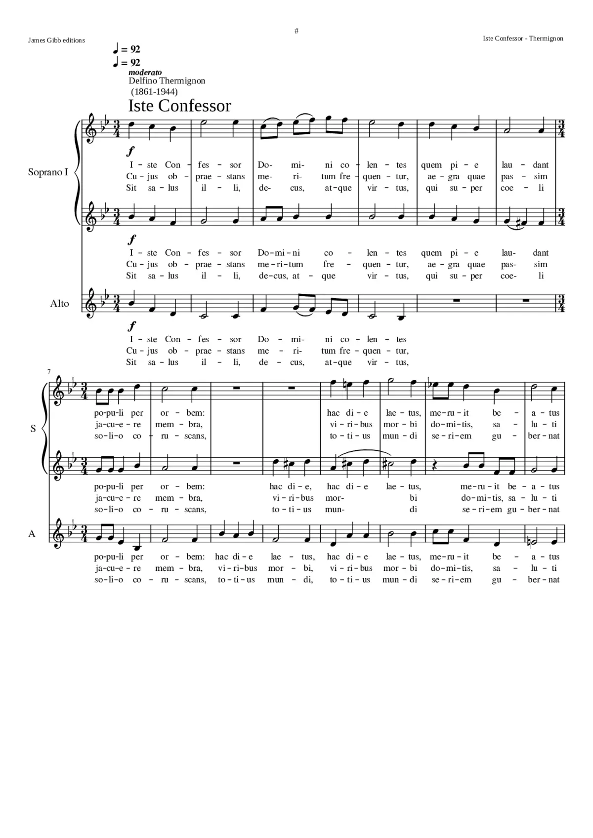Iste Confessor - Page 1