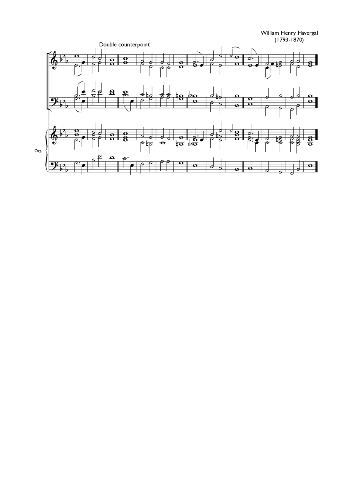 Double chant in E flat major III - Page 1