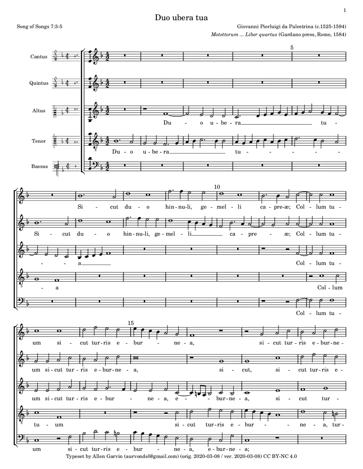 Duo ubera tua - Page 1