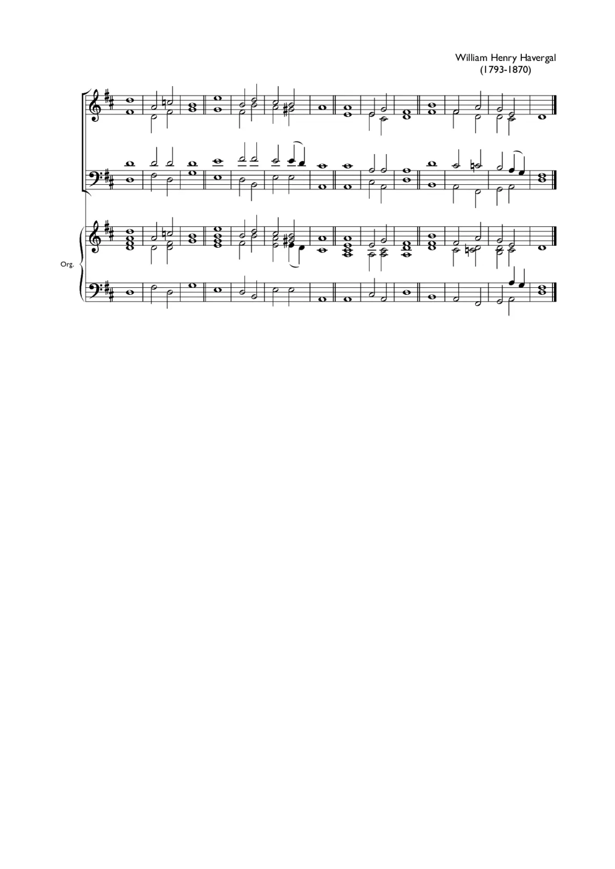 Double chant in D major IV - Page 1