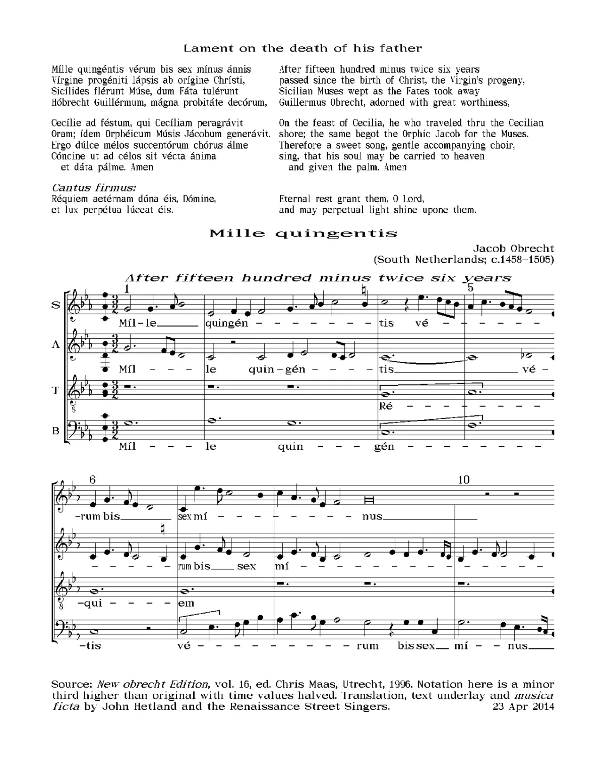 Mille quingentis/Requiem aeternam - Page 1