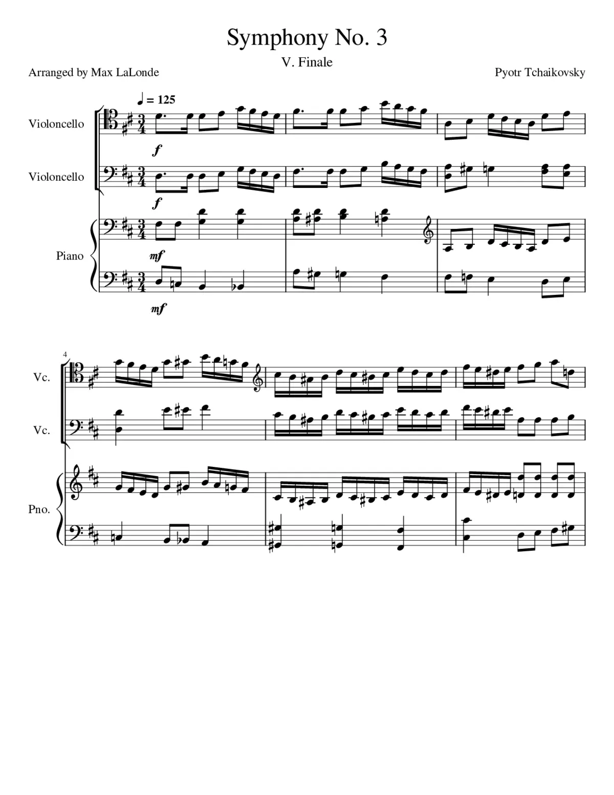 Symphony No.3 Op.29 - Page 1