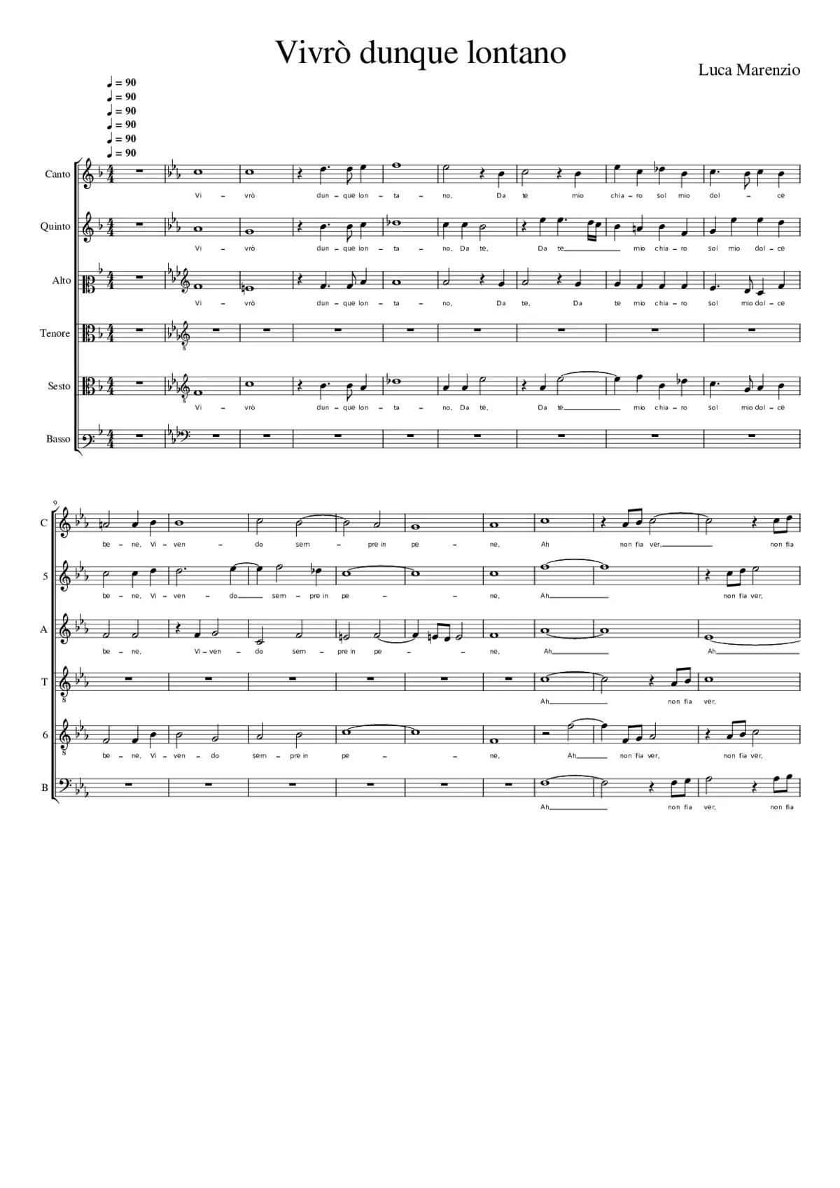 Vivrò dunque lontano - Page 1