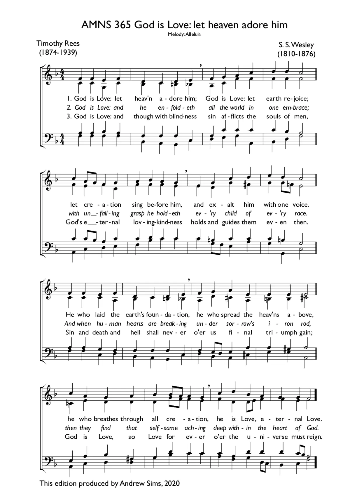 God is Love: let heaven adore him - Page 1