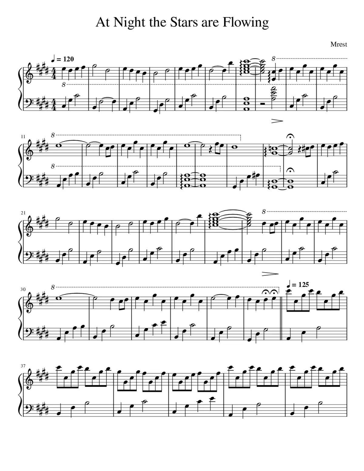 At Night the Stars are Flowing - Page 1