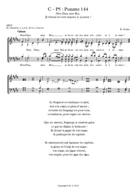 C - P5 : Psaume 144 : Mon Dieu, mon Roi