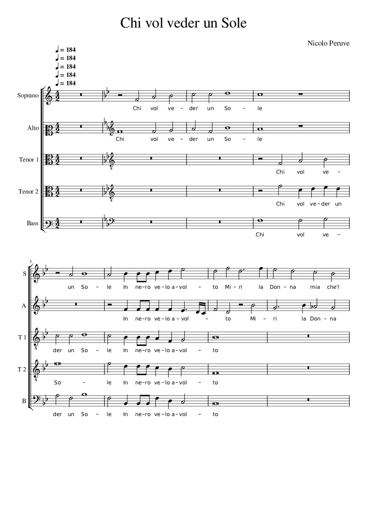 Chi vol veder un Sole - Page 1