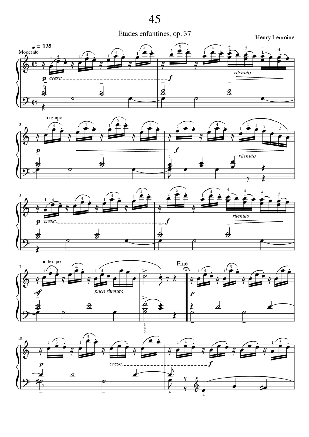Études enfantines Op.37 - Page 1
