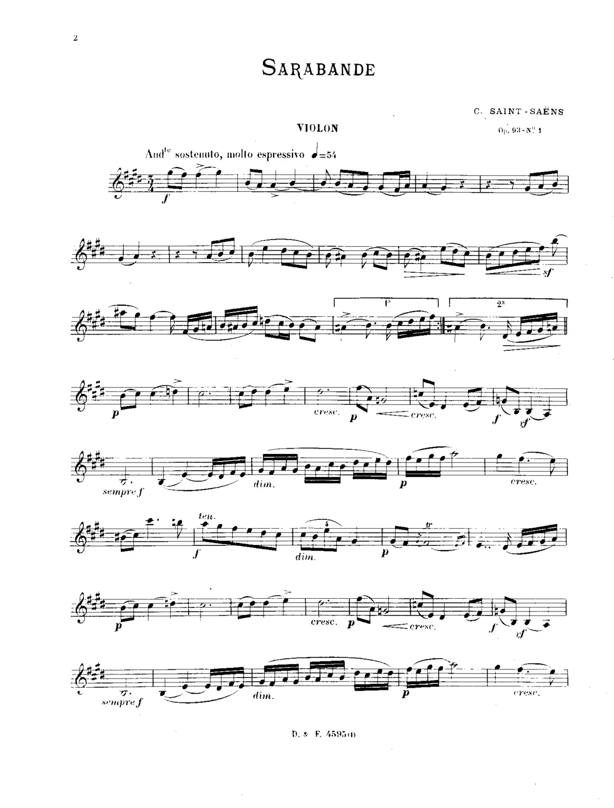 Sarabande et rigaudon - Page 1